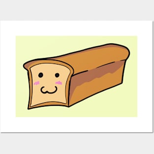 Kawaii loaf of bread Posters and Art